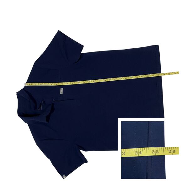 FIGS Nala Short Sleeve Scrub Polo Top - Blue - XS - Picture 4 of 10